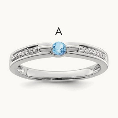 Family Jewelry Diamond Semi-Set Ring, 14K White Gold