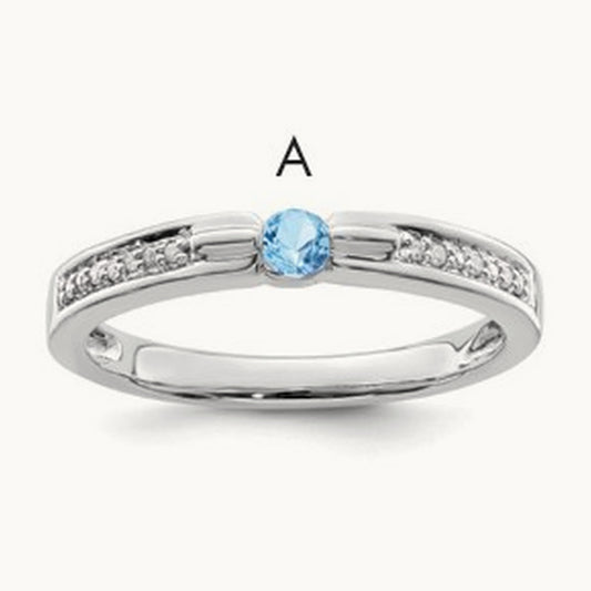 Family Jewelry Diamond Semi-Set Ring, 14K White Gold