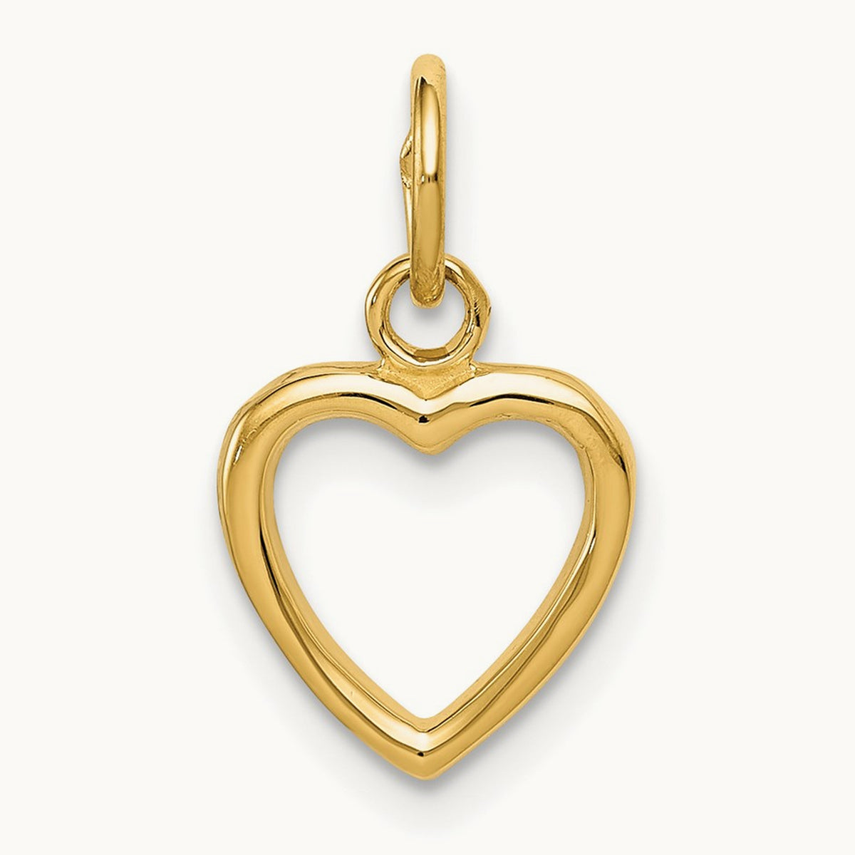 Polished Cut-out Heart Pendant — 16mm