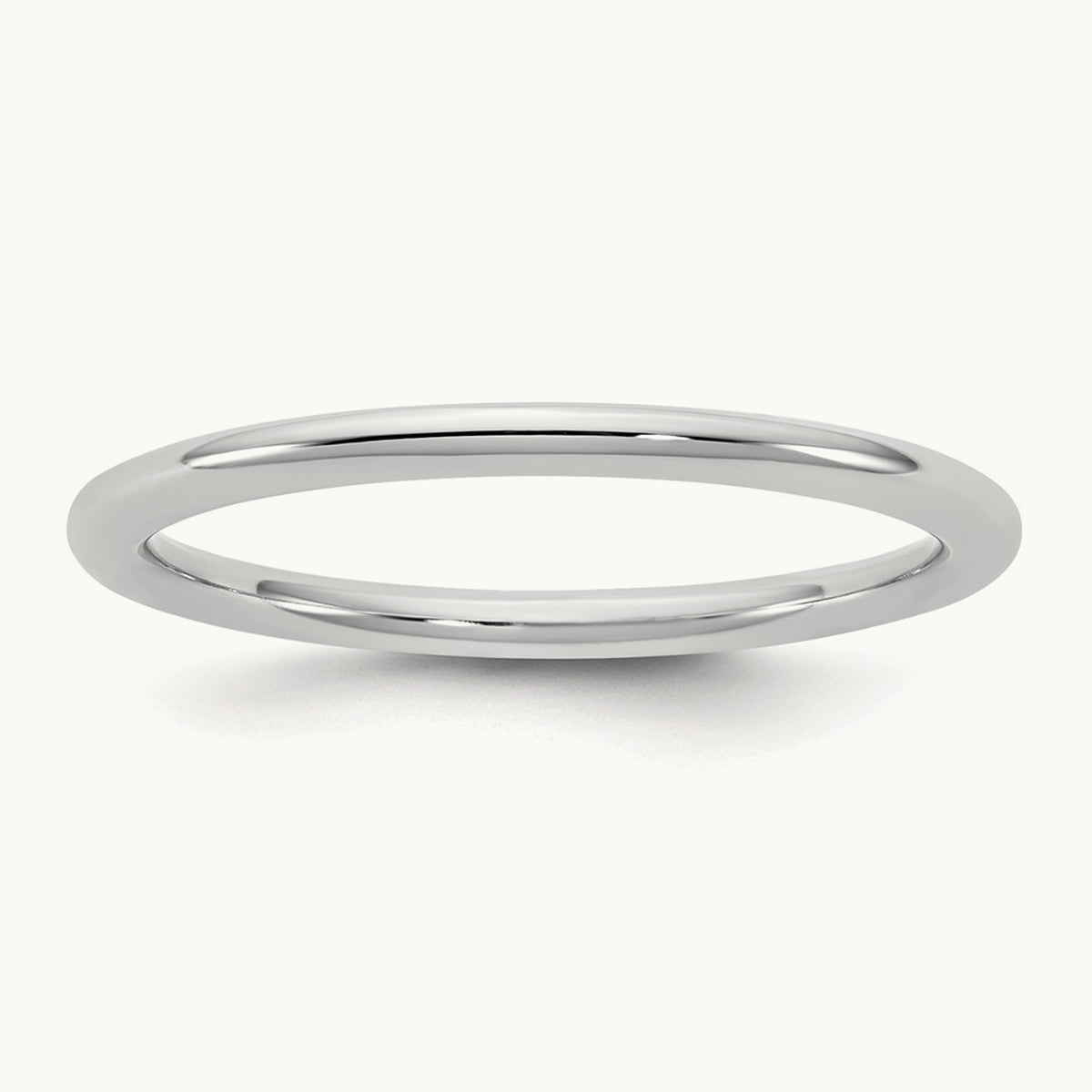 Standard Comfort Fit Band, 1.5mm, 10K White Gold