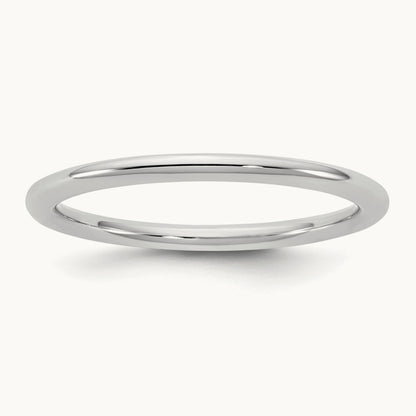 Standard Comfort Fit Band, 1.5mm, 10K White Gold