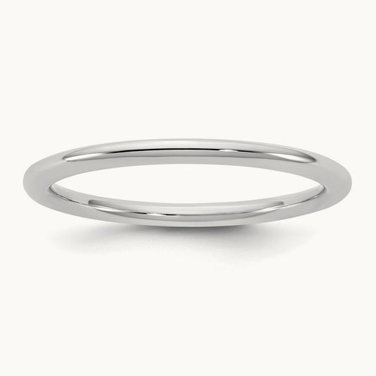 Standard Comfort Fit Band, 1.5mm, 10K White Gold