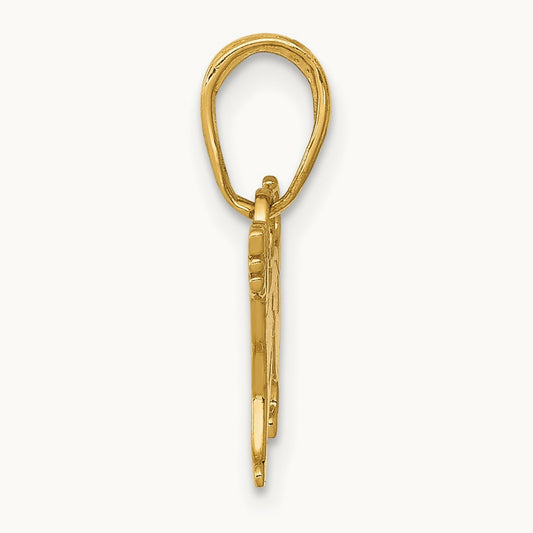 Dog Pendant, 14K