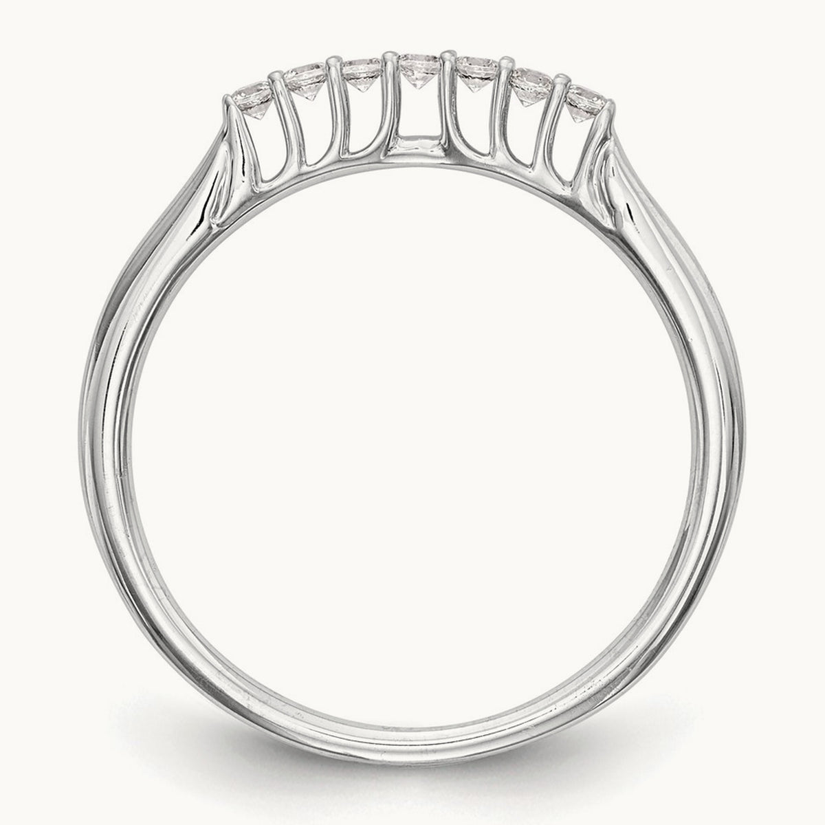 Diamond Wedding Band, 14K White Gold