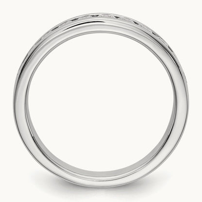 11-Stone Diamond Channel Band, Platinum