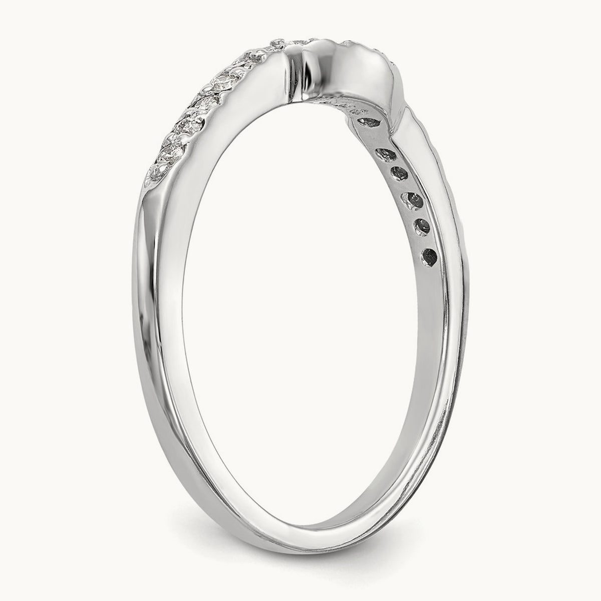 Diamond Wedding Band, 14K White Gold