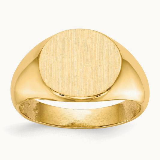 Open Back Mens Signet Ring — photo set