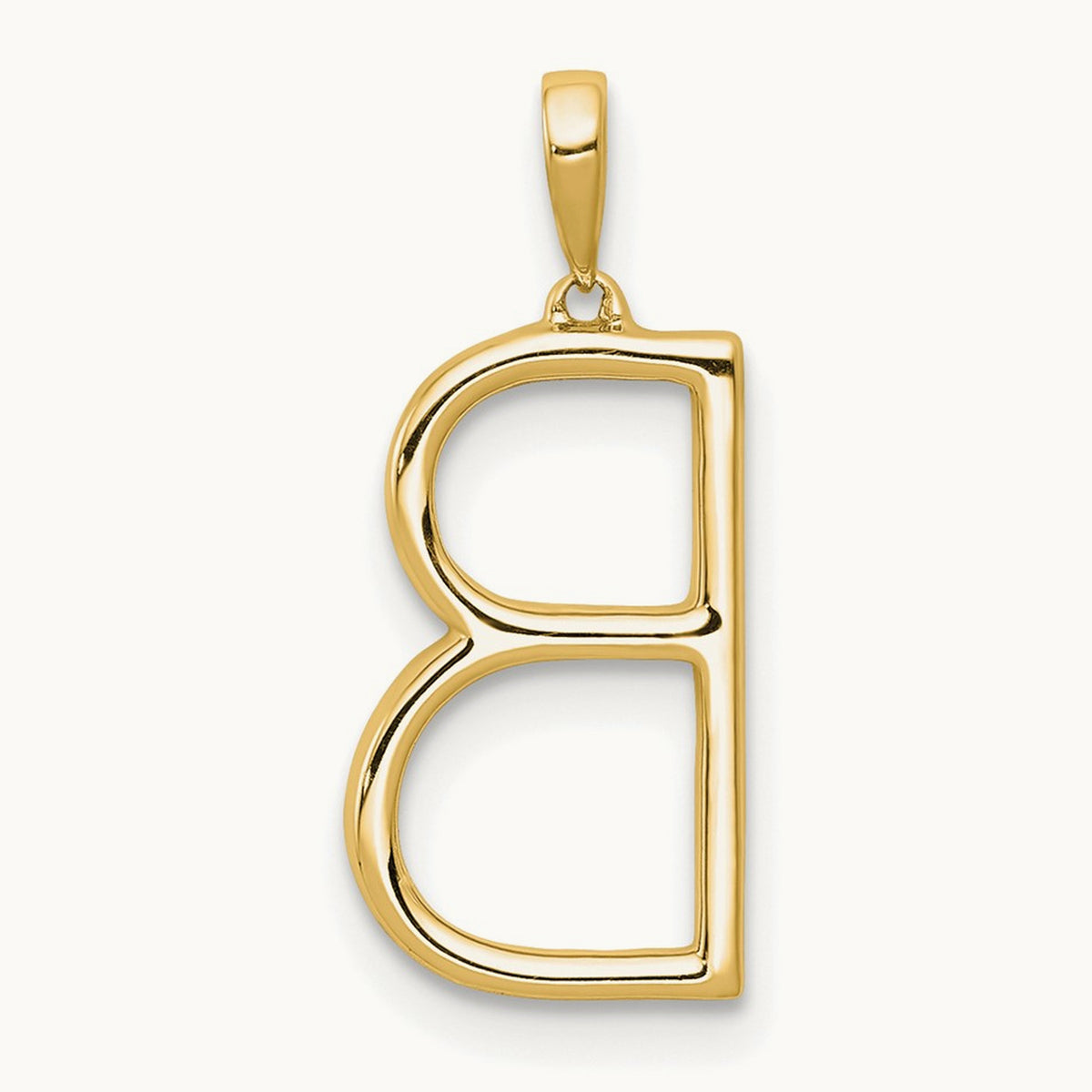 Diamond Letter B Initial Pendant, 14K