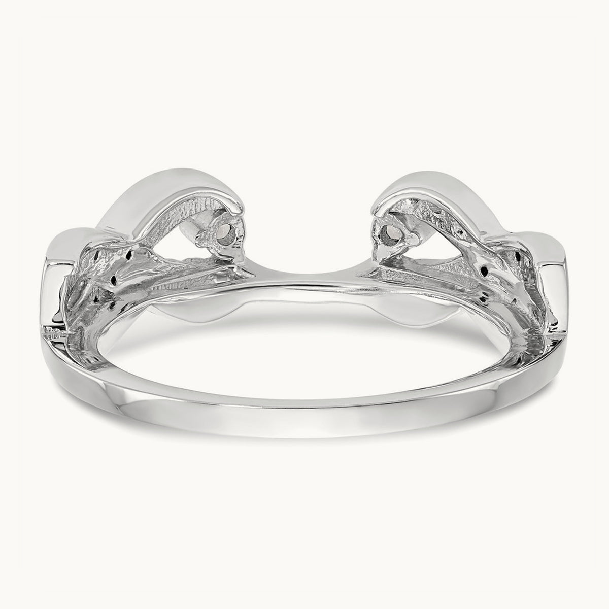 Black and White Diamond Wrap, 14K White Gold
