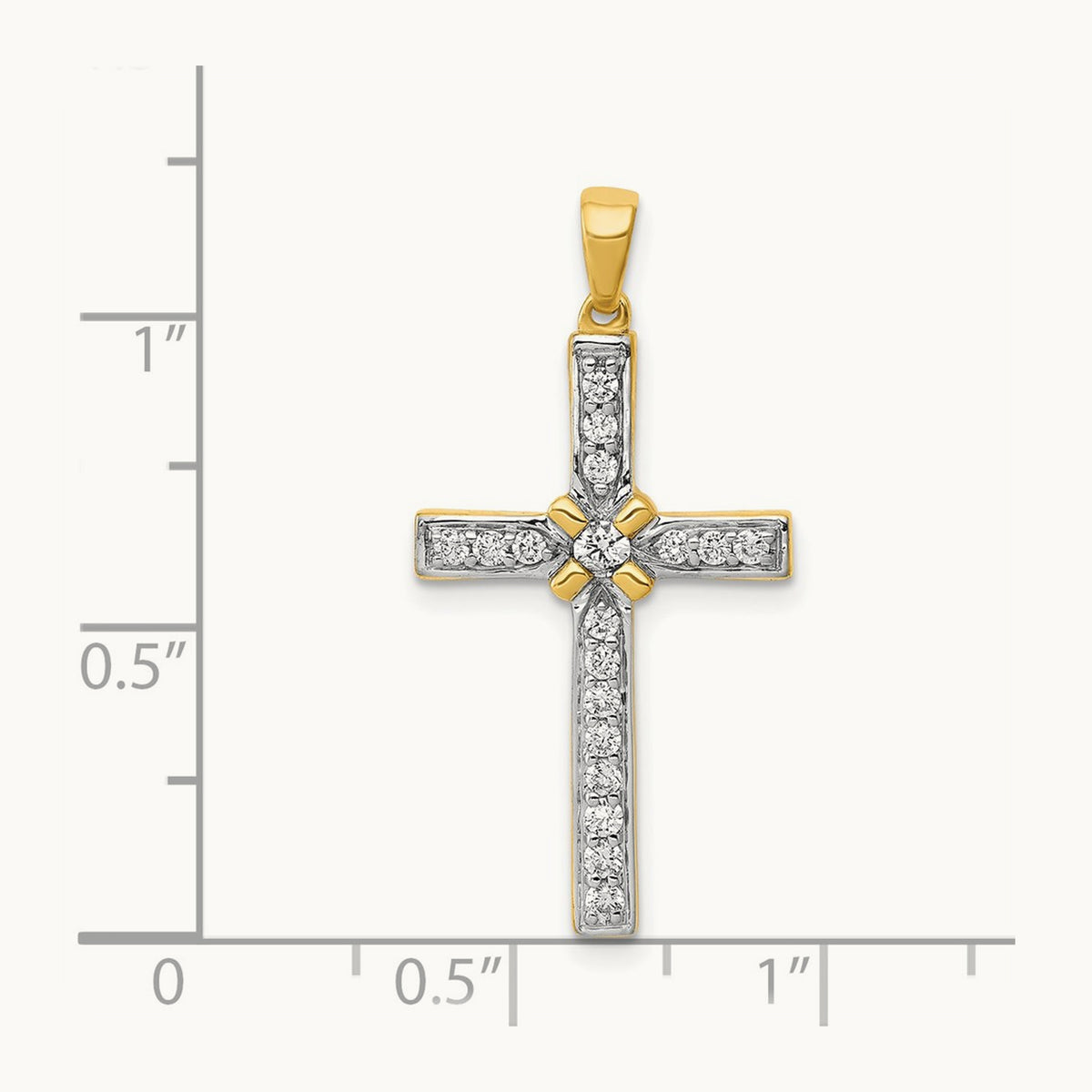 1/3ct. Diamond Cross Pendant — photo set