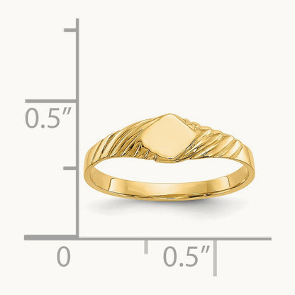 Child's Fancy Signet Ring, 14K