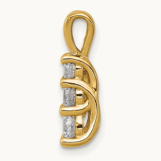 Three Stone Pendant, 0.50 ct tw Lab-Grown Diamond
