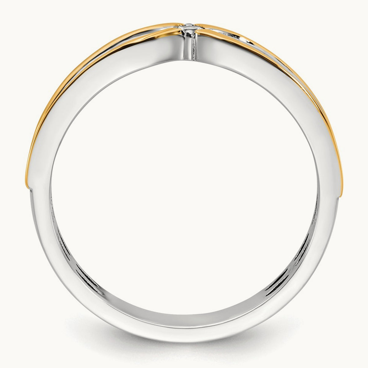 14ktt IB Goodman Mens Polished Diamond Ring Mounting