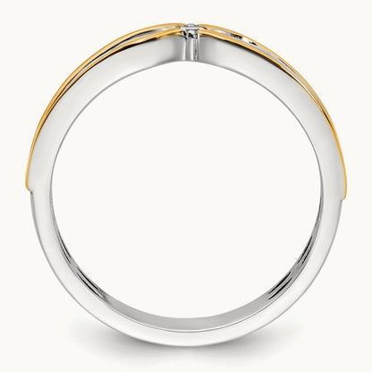 14ktt IB Goodman Mens Polished Diamond Ring Mounting