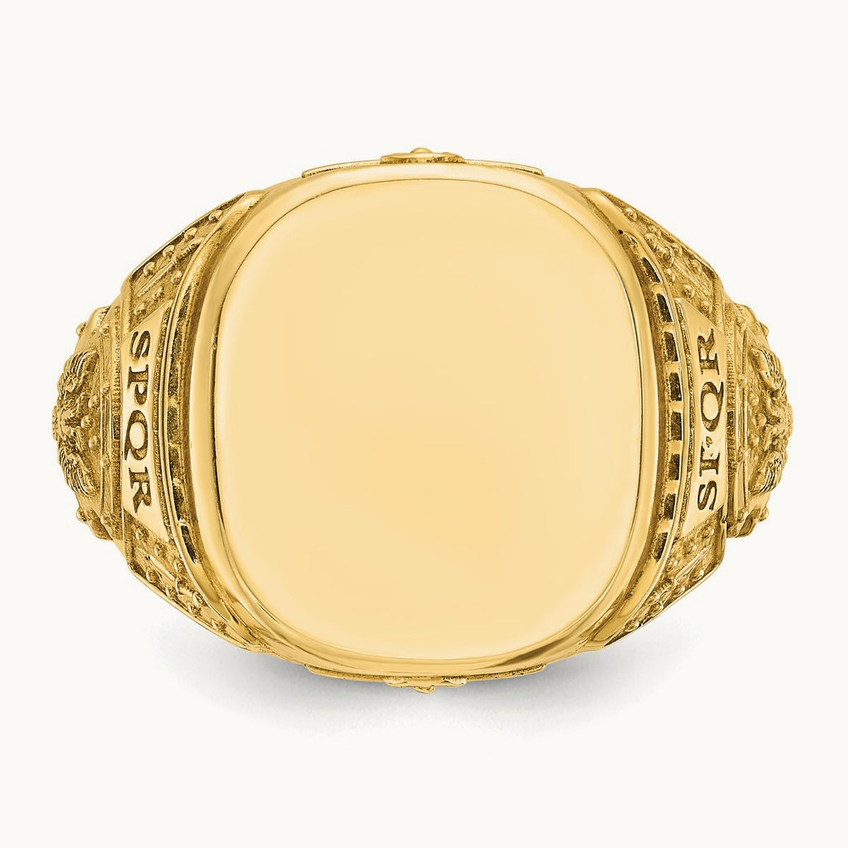Men's Cushion Signet Ring — IBGoodman — photo set