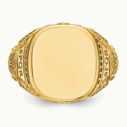 Men's Cushion Signet Ring — IBGoodman — photo set
