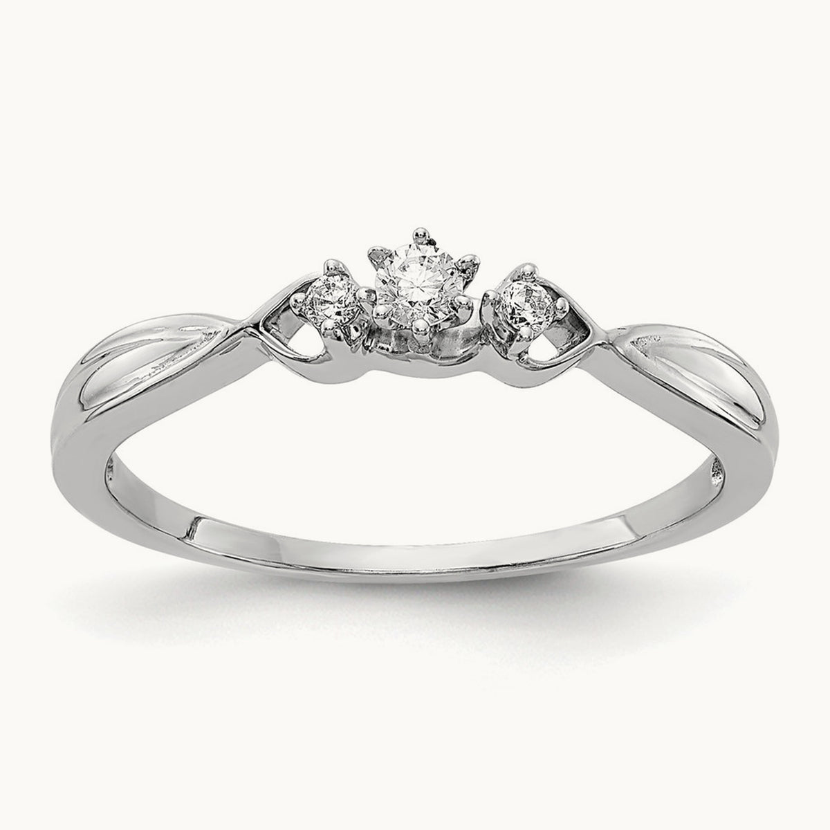 Petite Engagement Ring, 0.10 ct tw Lab-Grown Diamond