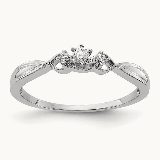 Petite Engagement Ring, 0.10 ct tw Lab-Grown Diamond