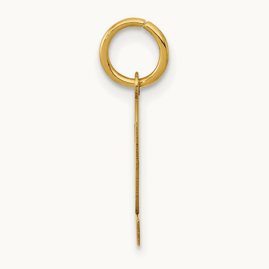 Small Polished Number 2 Charm — 14K Yellow Gold