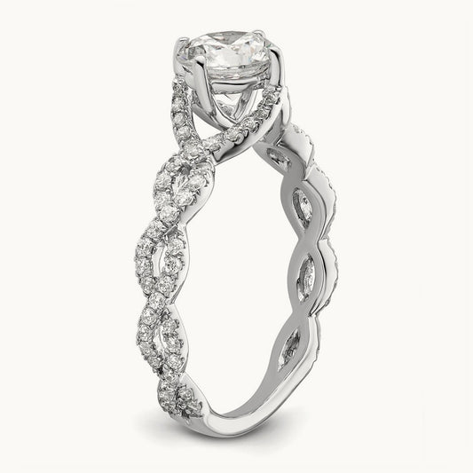 Semi-Mount Engagement Ring, 0.50 ct tw Lab-Grown Diamond