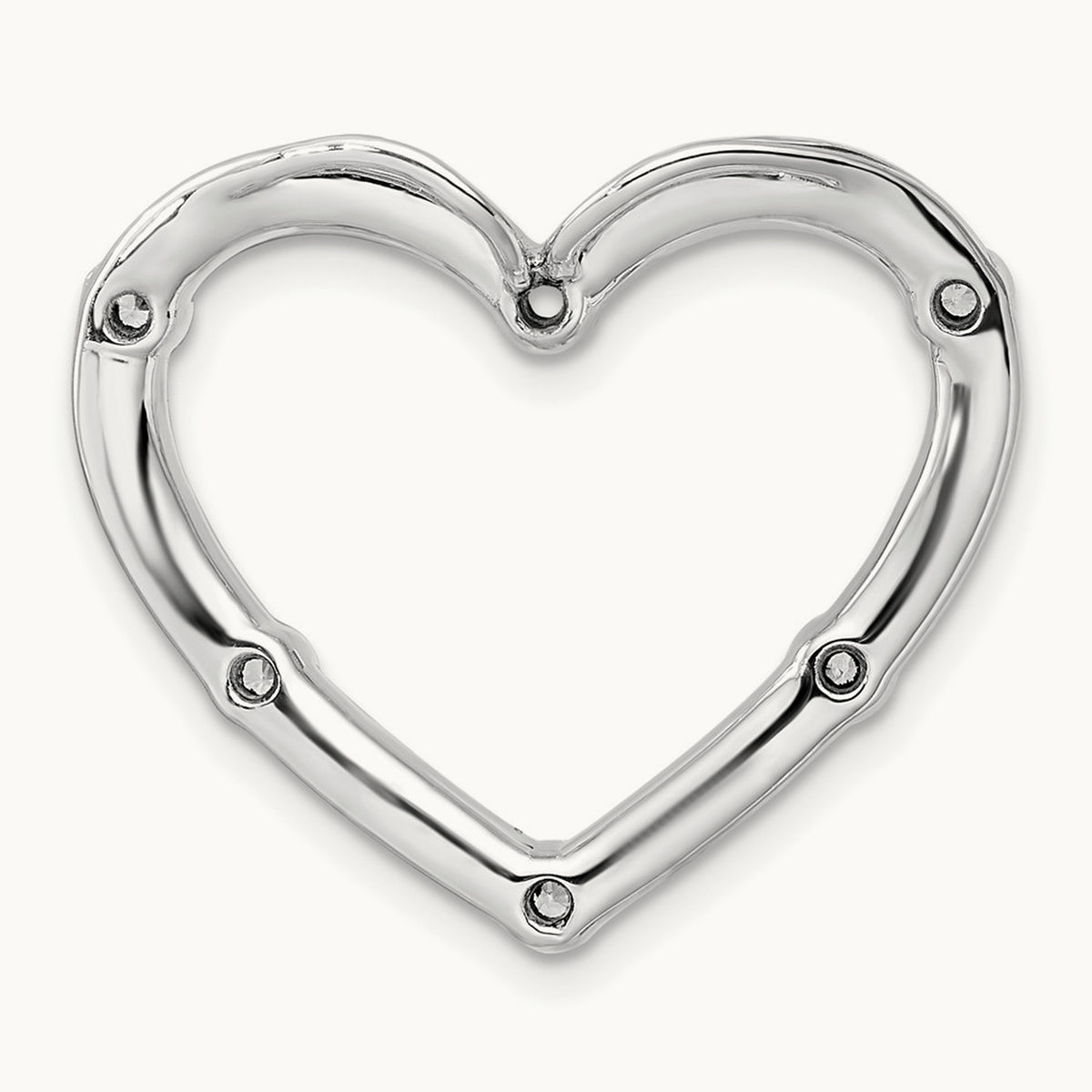 Open Heart Chain Slide, 0.25 ct tw Lab-Grown Diamond