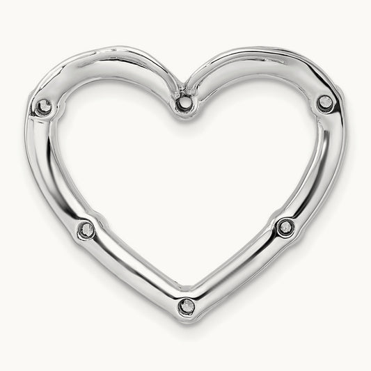 Open Heart Chain Slide, 0.25 ct tw Lab-Grown Diamond