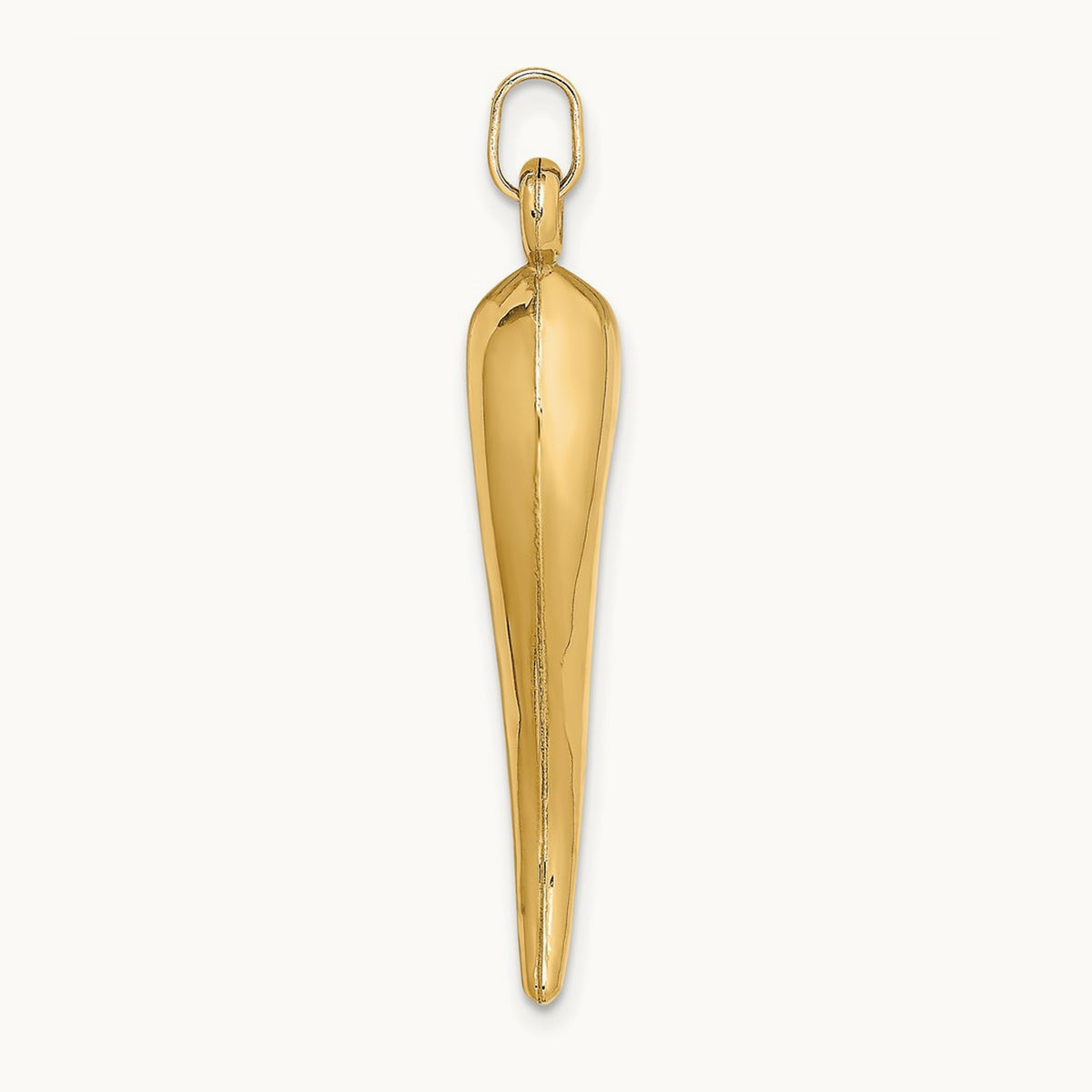 Hollow 3D Italian Horn Charm — 33mm
