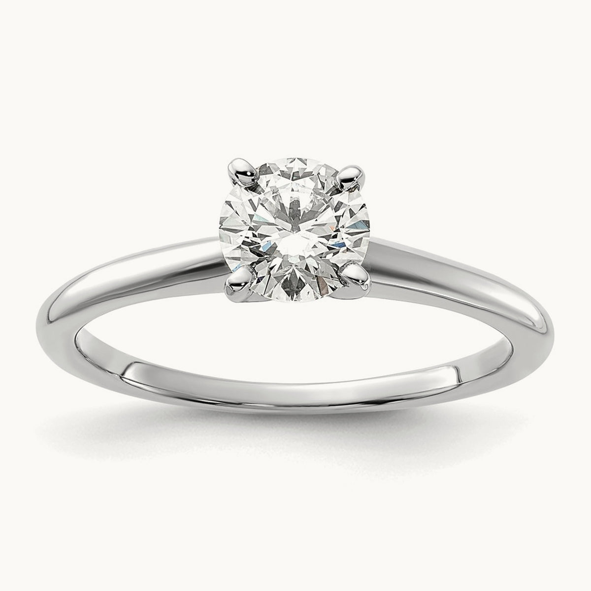 Round Solitaire Engagement Ring, 0.25-5.00 ct tw Lab-Grown Diamond — 3/4 ct, 14K White Gold