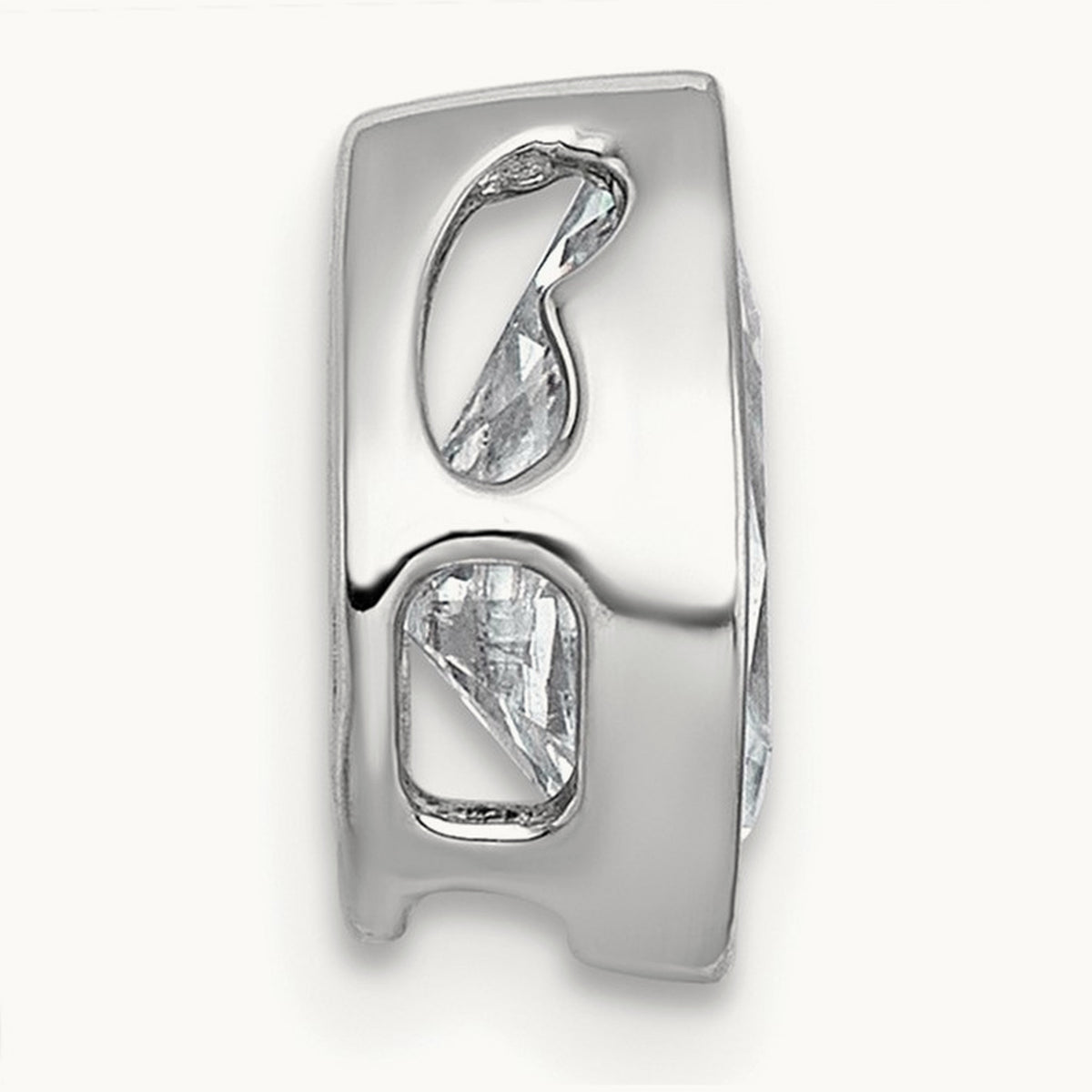 Pear Bezel Chain Slide, 0.25-3.00 ct tw Lab-Grown Diamond — 1 1/2 ct, 14K White Gold