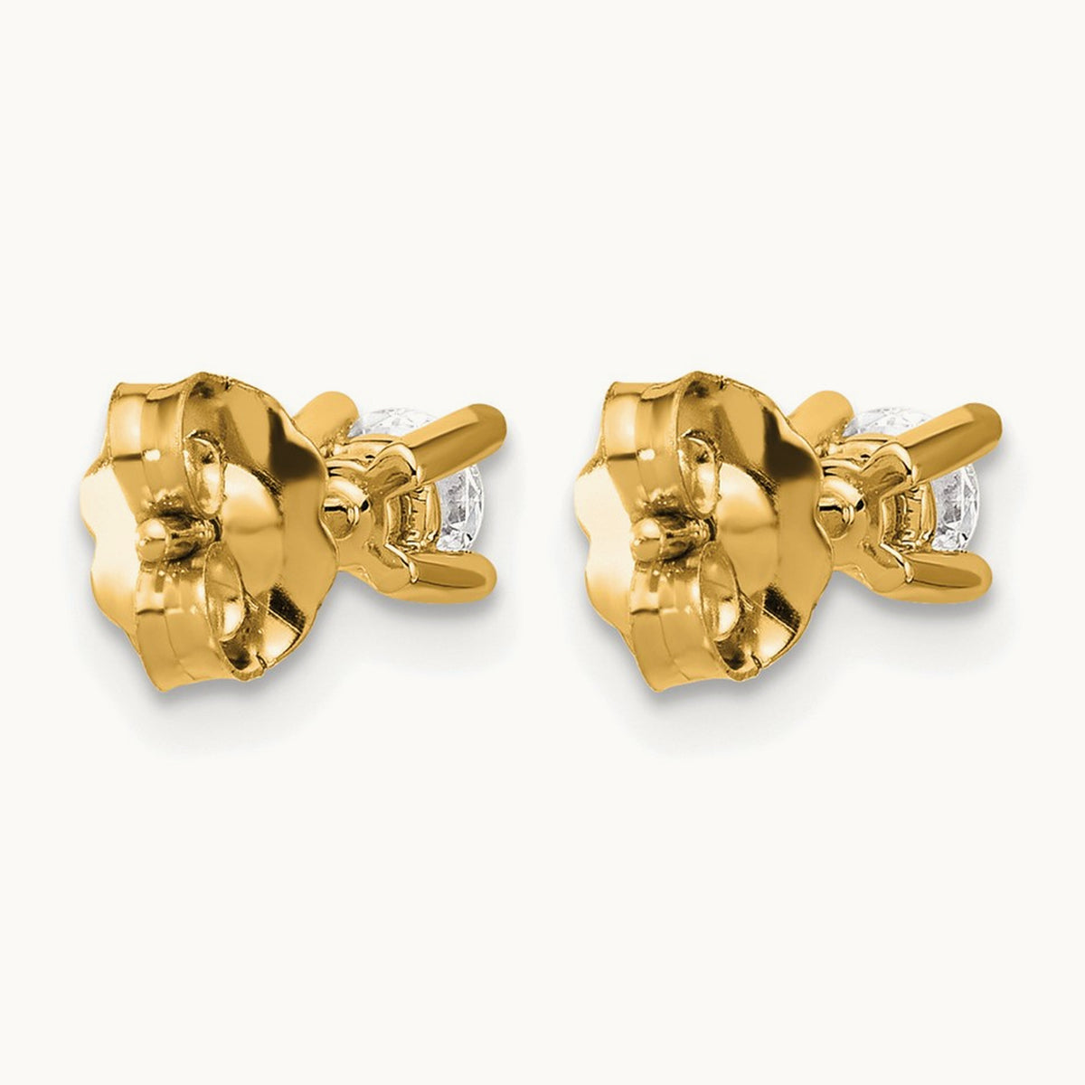 Round Heavyweight Stud Earrings, 0.10-7.00 ct tw Lab-Grown Diamond — 1/3 ct, 14K Yellow Gold