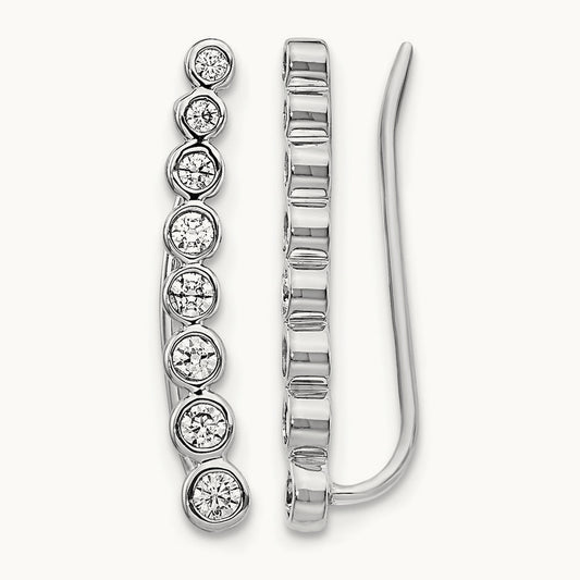Earrings Climber, 0.50 ct tw Lab-Grown Diamond