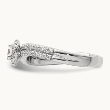 Halo Engagement Ring, 0.50 ct tw Lab-Grown Diamond