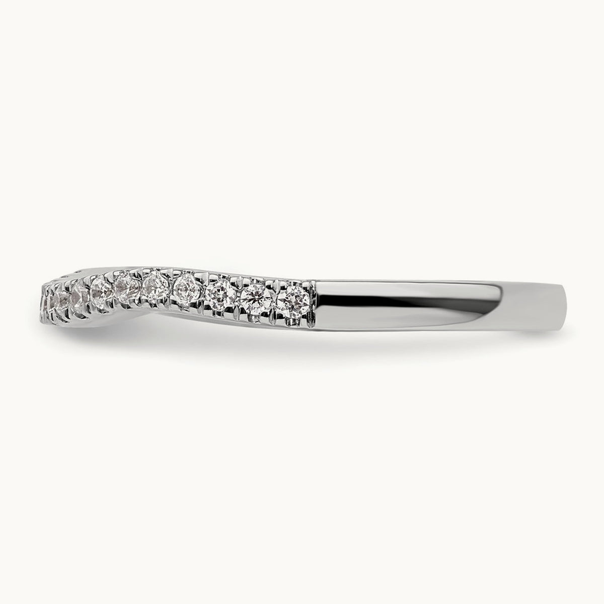 Contoured Wedding Band — 1/5 ct, 7