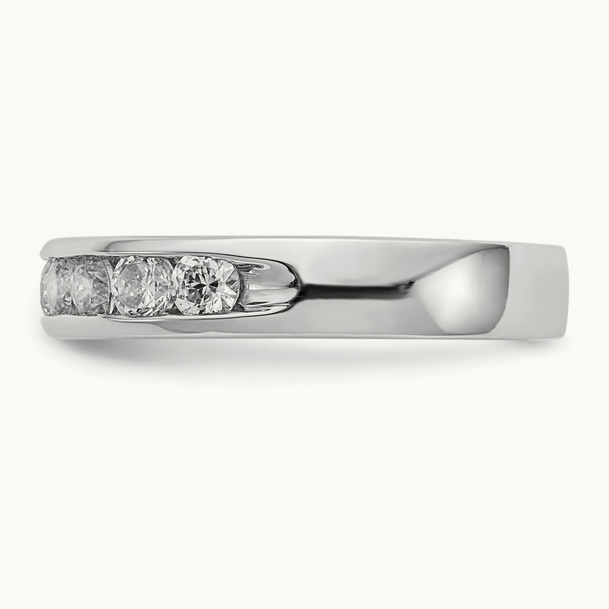 10- Stone Ladies Band Mounting, 2.9mm, 14K White Gold