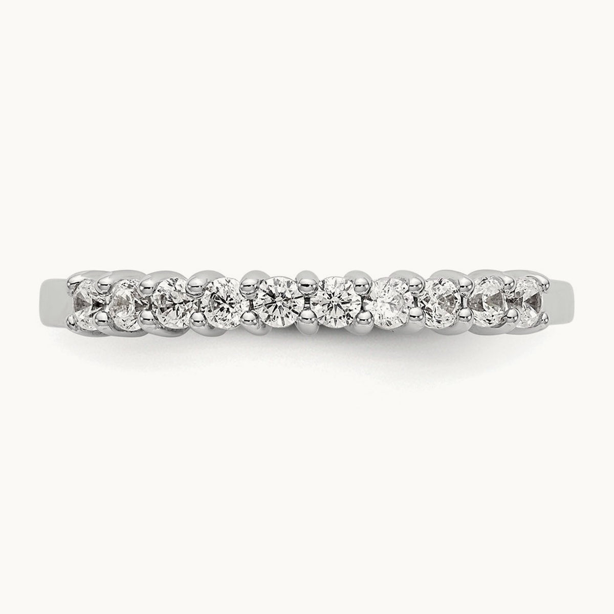 10-Stone Diamond Band, 14K White Gold