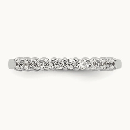 10-Stone Diamond Band, 14K White Gold