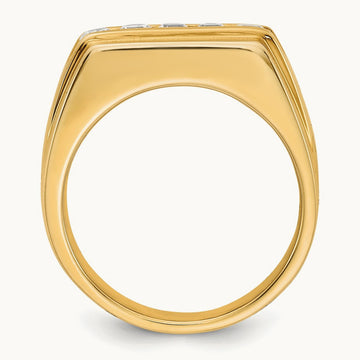 Diamond 5-stone Mens Ring, 14K