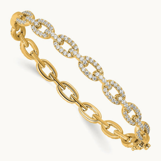 TO Link Bracelet, 2.00 ct tw Lab-Grown Diamond — 14K Yellow Gold