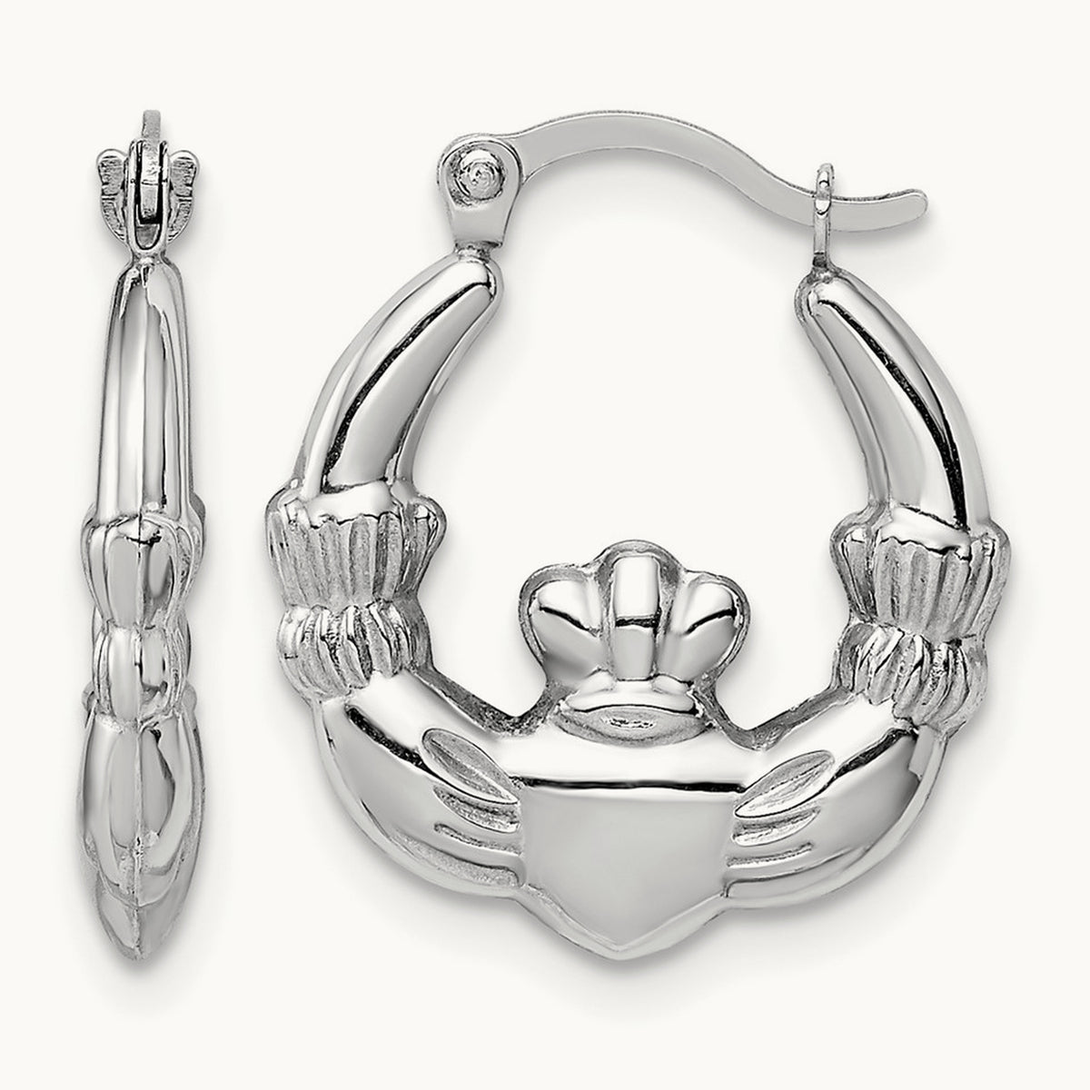 Claddagh Hoop Earrings