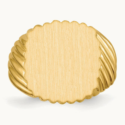 Open Back Mens Signet Ring — photo set
