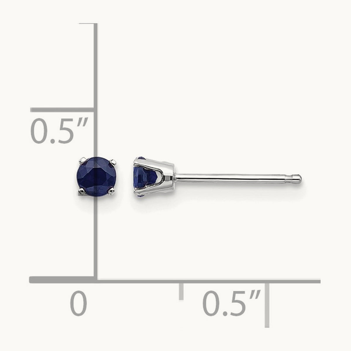 Sapphire Stud Earrings — 3mm