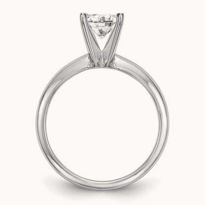 1/4ct. Lightweight 4-Prong Solitaire Ring Mounting, 14K White Gold