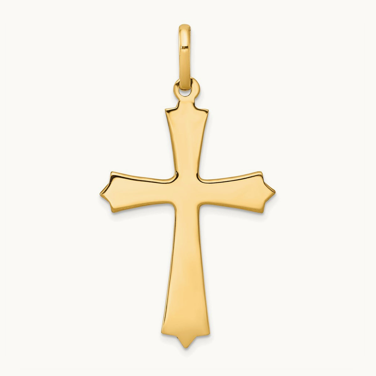 Polished Cross Pendant, 14K