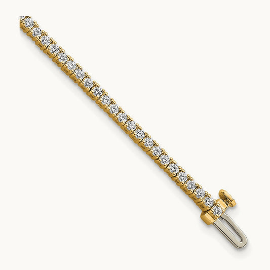 Tennis Bracelet, 2.00 ct tw Lab-Grown Diamond — 14K Yellow Gold
