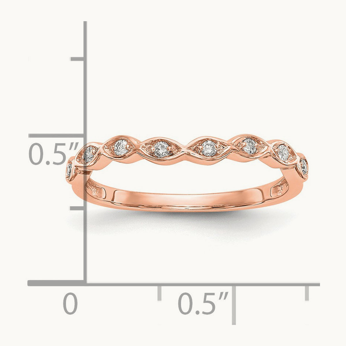 Diamond Band — 14K Rose Gold, 7