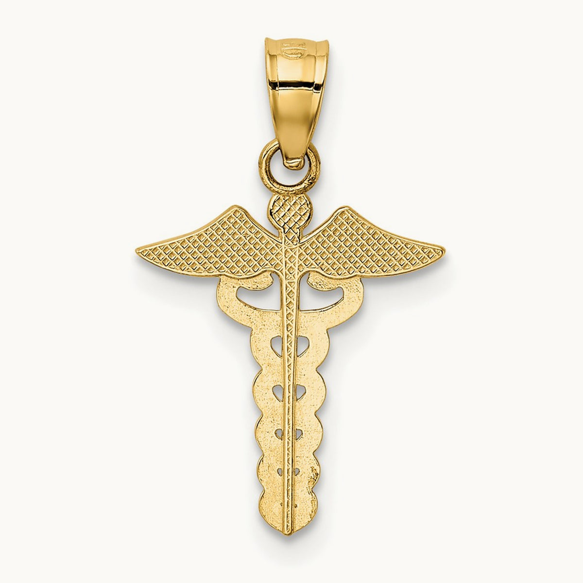 Caduceus Medical Pendant, 14K