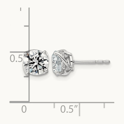 Round Center Twist Earrings, 2.00 ct tw Lab-Grown Diamond