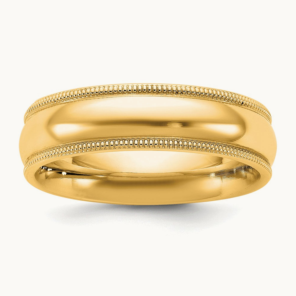 Milgrain Comfort Fit Band — 14K Yellow Gold, 5.5mm