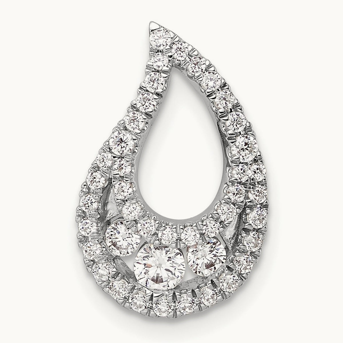 Teardrop Cluster Chain Slide, 0.50 ct tw Lab-Grown Diamond