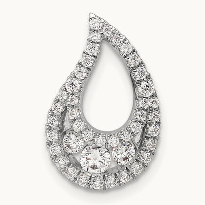 Teardrop Cluster Chain Slide, 0.50 ct tw Lab-Grown Diamond